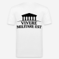 Preview: VIVERE MILITARE EST Slim Fit T-Shirt in weiß mit Rückendruck